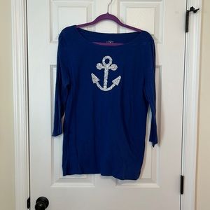 LOFT Sequin Anchor Tee